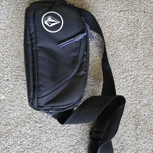 Black Volcom Waist Bag